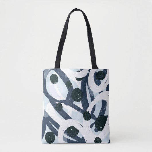 Tote Bag Art Abstrait : Illustration de peinture transparen (Devant)