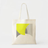 Tote Bag Art Abstrait Jaune Gris Blanc (Devant)