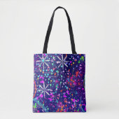 Tote Bag Art abstrait Jubilé Bleu  (Devant)
