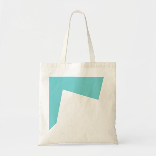 Tote Bag Art Abstrait Minimalisme Bleu Blanc (Devant)