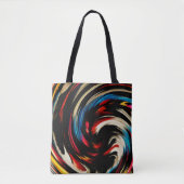 Tote Bag Art Abstrait moderne Swirl (Devant)