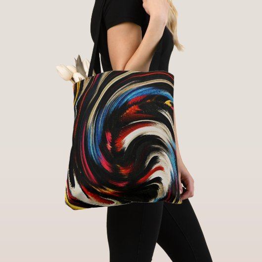 Tote Bag Art Abstrait moderne Swirl (De près)
