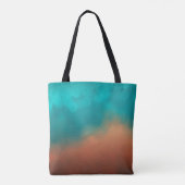 Tote Bag Art abstrait moderne turquoise (Dos)