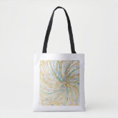 Tote Bag Art Abstrait Or Turquoise Art Moderne (Devant)