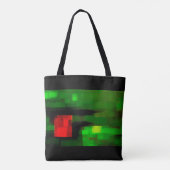 Tote Bag Art Abstrait rouge et vert (Dos)