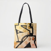 Tote Bag Art Abstrait rustique (Devant)