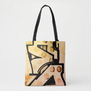 Tote Bag Art Abstrait rustique