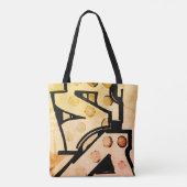 Tote Bag Art Abstrait rustique (Dos)