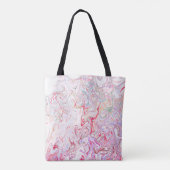 Tote Bag Art abstrait tourbillon de marbre fluide rose vibr (Dos)