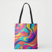 Tote Bag Art abstrait tourbillonnant vibrant (Devant)