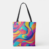 Tote Bag Art abstrait tourbillonnant vibrant (Dos)