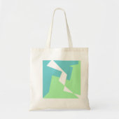 Tote Bag Art Abstrait Turquoise Bleu Vert (Devant)