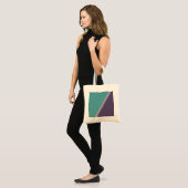 Tote Bag Art Abstrait Turquoise violet (Devant (modèle))