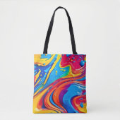 Tote Bag Art Abstrait vibrant (Devant)
