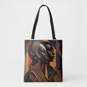 Tote Bag Art africain. Femmes regardant l'avant