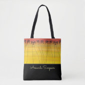 Tote Bag Art africain, soleil tropical (Devant)