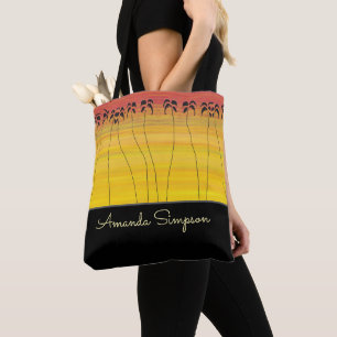 Tote Bag Art africain, soleil tropical