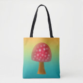 Tote Bag Art amusant des champignons rouges et blancs (Devant)