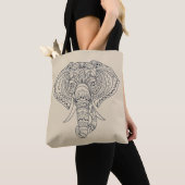 Tote Bag Art animal africain d'éléphant tribal (De près)
