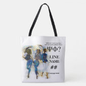 Tote Bag Art bleu de la sororité HBCU (Devant)