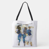 Tote Bag Art bleu de la sororité HBCU (Dos)