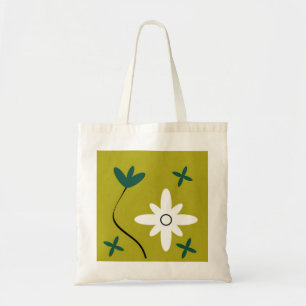 Tote Bag Art botanique abstrait de fleur de marguerite mini