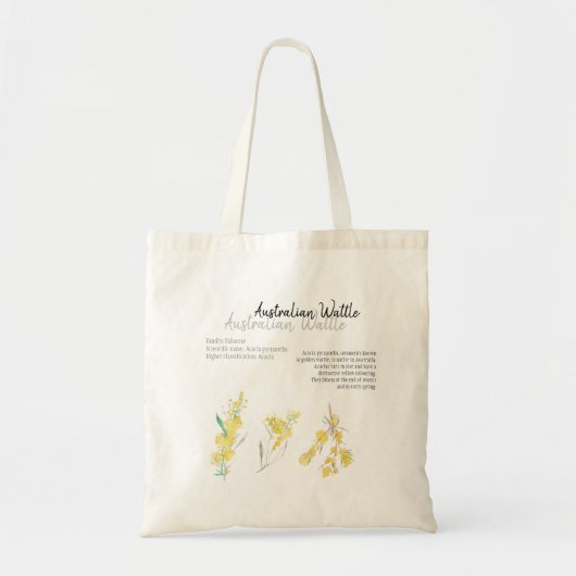 Tote Bag Art botanique d'acacia (Devant)