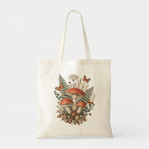 Tote Bag Art botanique de l'amanite champignonnière foresti
