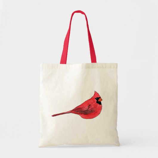 Tote Bag Art cardinal de couleur d'eau (Devant)