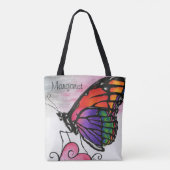 Tote Bag Art coloré d'imaginaire de papillon de monarque (Dos)