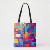 Tote Bag Art couleur géométrique (Devant)
