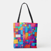Tote Bag Art couleur géométrique (Dos)
