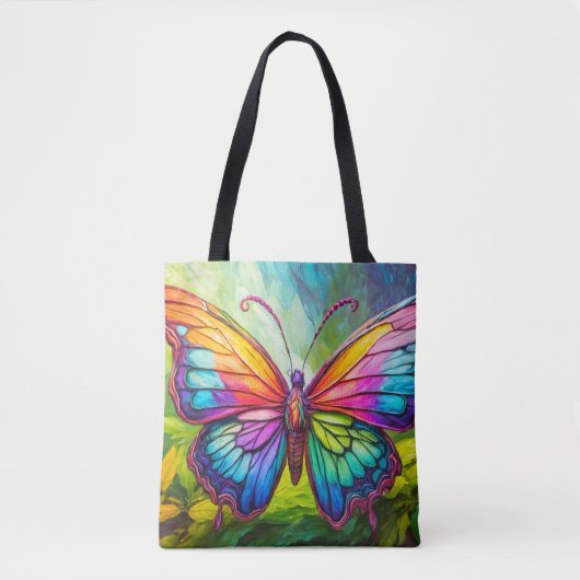 Tote Bag Art créatif vibrant papillon (Devant)