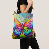 Tote Bag Art créatif vibrant papillon (De près)