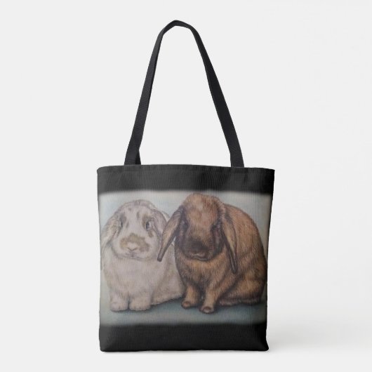 Tote Bag Art d'animal de lapin de dessin de lapin (Dos)
