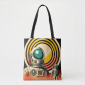 Tote Bag Art d'atterrissage des astronautes du milieu du si (Devant)