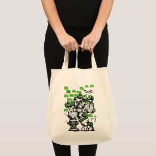 Tote Bag Art de bouledogue gangster Mauvais jusqu'à l'os