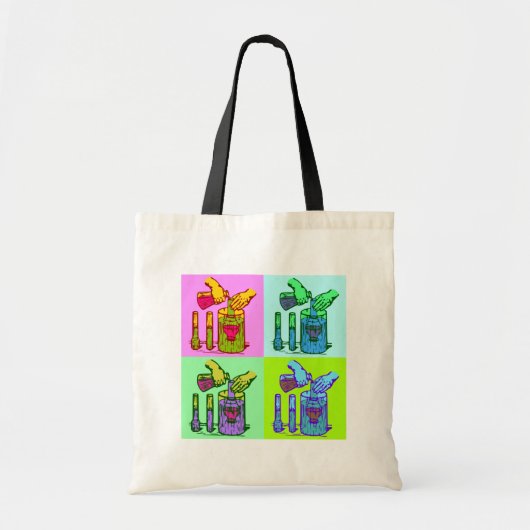 Tote Bag Art de bruit de déplacement de chimie (Devant)