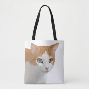 Tote Bag Art de chat roux adorable