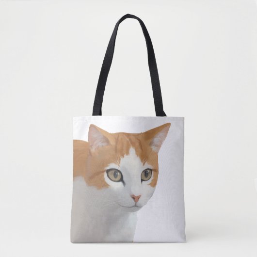 Tote Bag Art de chat roux adorable (Devant)
