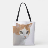 Tote Bag Art de chat roux adorable (Dos)