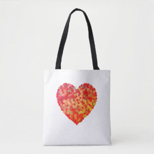 Tote Bag Art de confettis de cœur abstrait