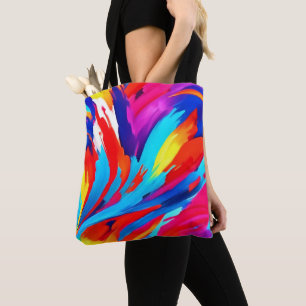 Tote Bag Art de coups de pinceau colorés