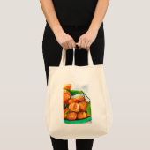 Tote Bag art de fruit à l'aquarelle orange mandarine (Devant (produit))