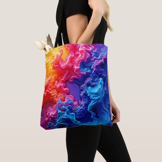 Tote Bag Art de fusion colorimétrique (De près)
