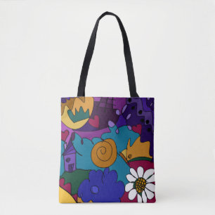 Tote Bag Art de gribouillage coloré