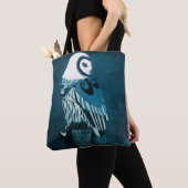 Tote Bag Art de hibou de clair de lune (De près)