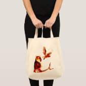 Tote Bag Art de hibou fauve (Devant (produit))