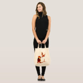 Tote Bag Art de hibou fauve (Devant (modèle))