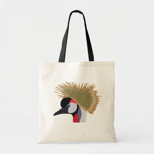 Tote Bag Art de la grue à couronne noire (Devant)